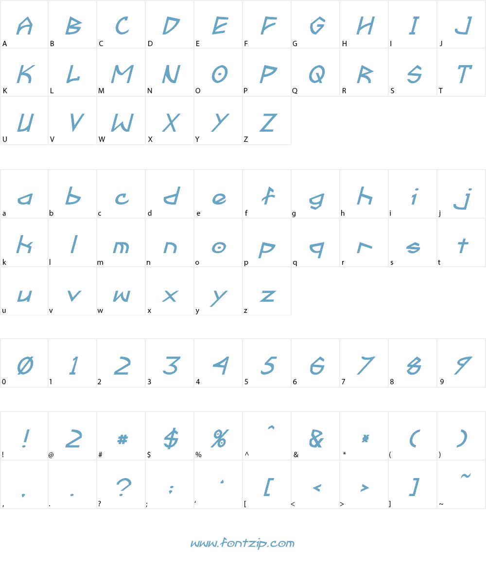 Fractyl Font Character